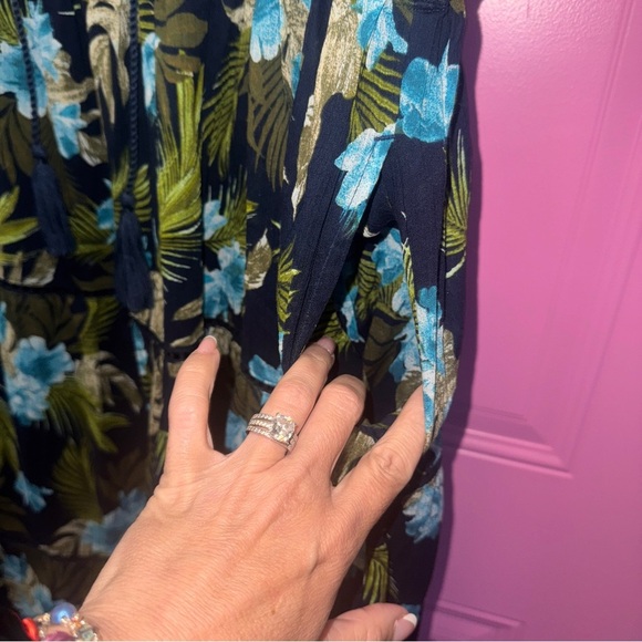 100% Cotton Blair Floral Maxi Dress - Blue, Green size XL - Picture 5 of 10